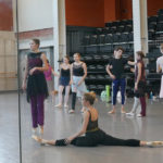 KCB II dancers warm up before rehearsal for Romeo & Juliet.