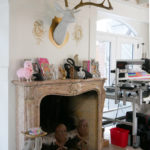 A shot of Tula Pink's office and sewing studio.