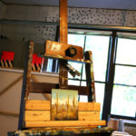 An in-progress painting sits on an easel in artist Seth Smith's studio.