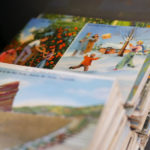 Luke's collection of vintage postcards.