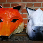 Paper mache' masks in the Two Tone Press studio.